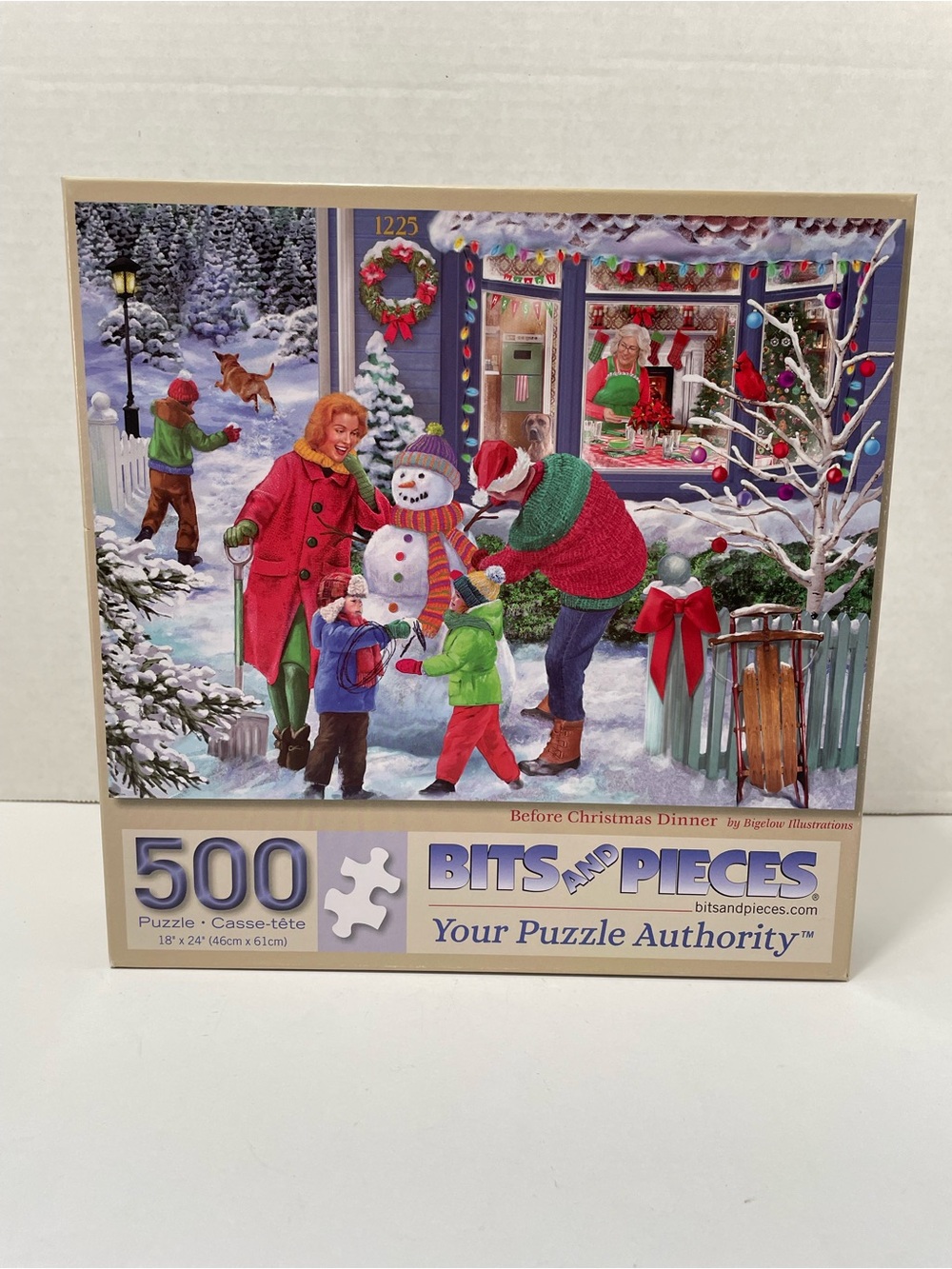 500-Piece Holiday Puzzle - Before Christmas Dinner 18”x24”